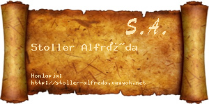 Stoller Alfréda névjegykártya